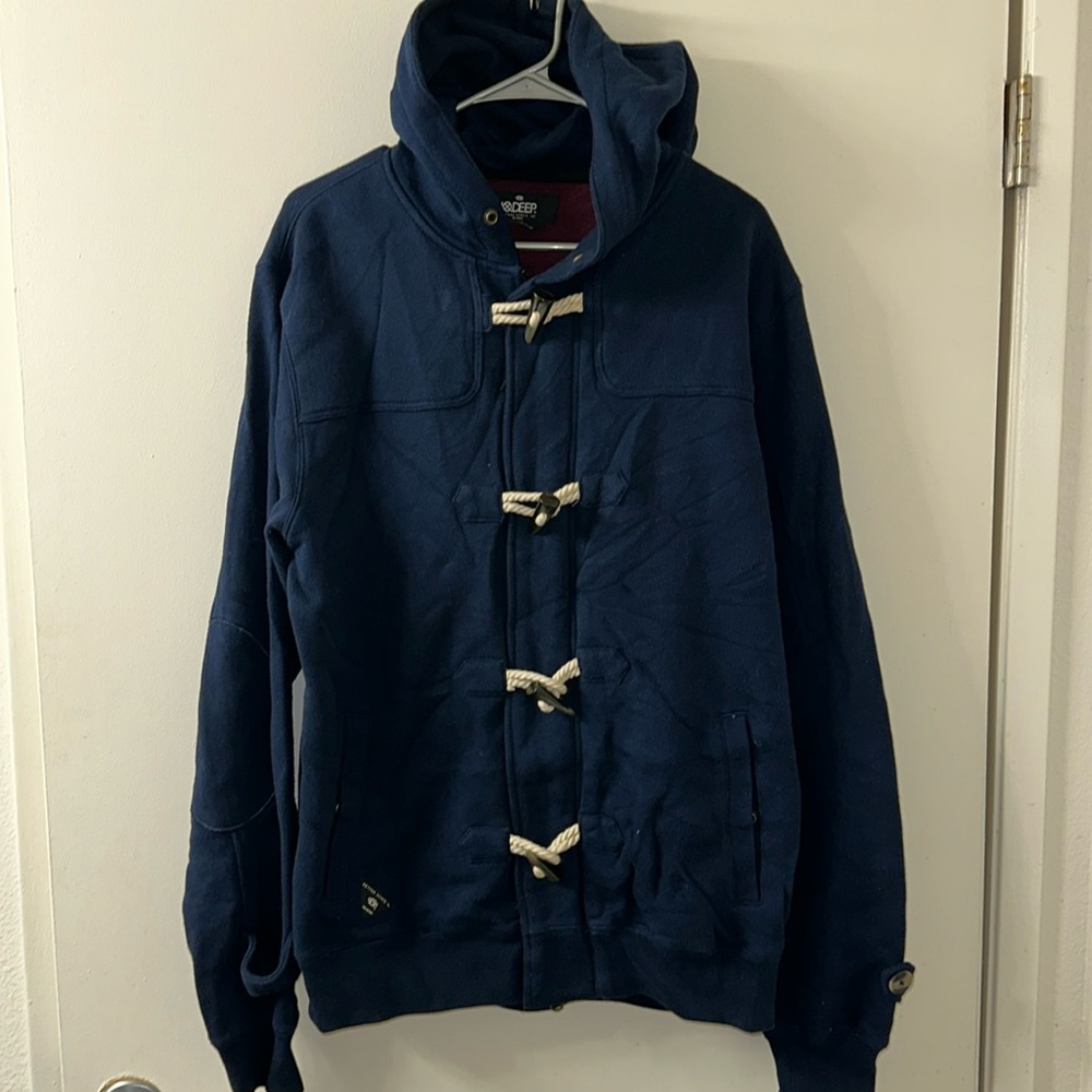 10 Deep, Navy Pull Zip Hoodie, Size: Large